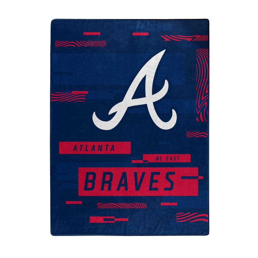 THE NORTHWEST GROUP MLB Digitize Atlanta Braves Raschel Throw Blanket