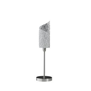 mainstays 4 6 floor lamp silver finish with patterned shade