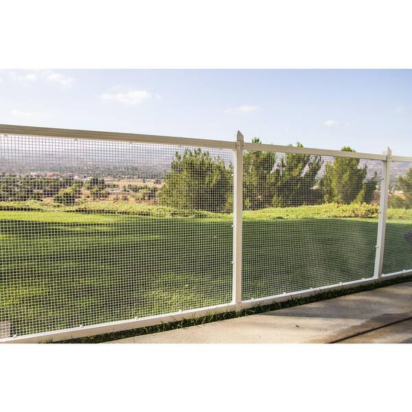 Snapfence 3 Ft X 48 Ft White Plastic Wire Mesh Fence Panel Enclosure Kit Hard Surface Vfwm48bm The Home Depot Snapfence 3 Ft X 48 Ft White Plastic Wire Mesh Fence Panel Enclosure Kit Hard Surface Vfwm48bm The Home Depot