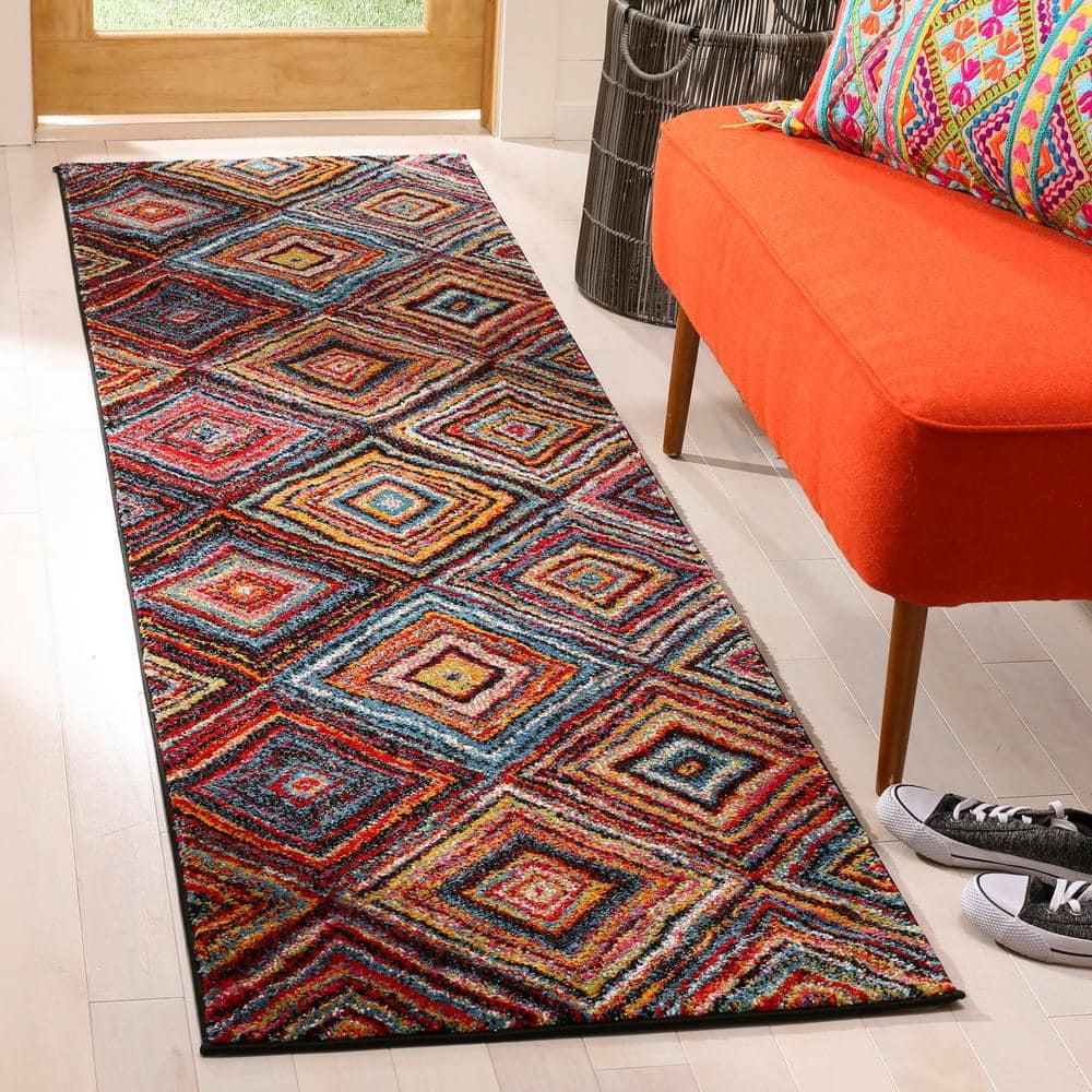 Aruba 2 ft. x 12 ft. Multi Geometric Diamond Runner Rug price history on PriceWatchPro