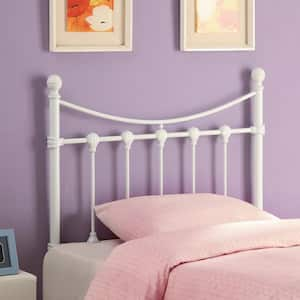 Marie White Metal Twin Headboard