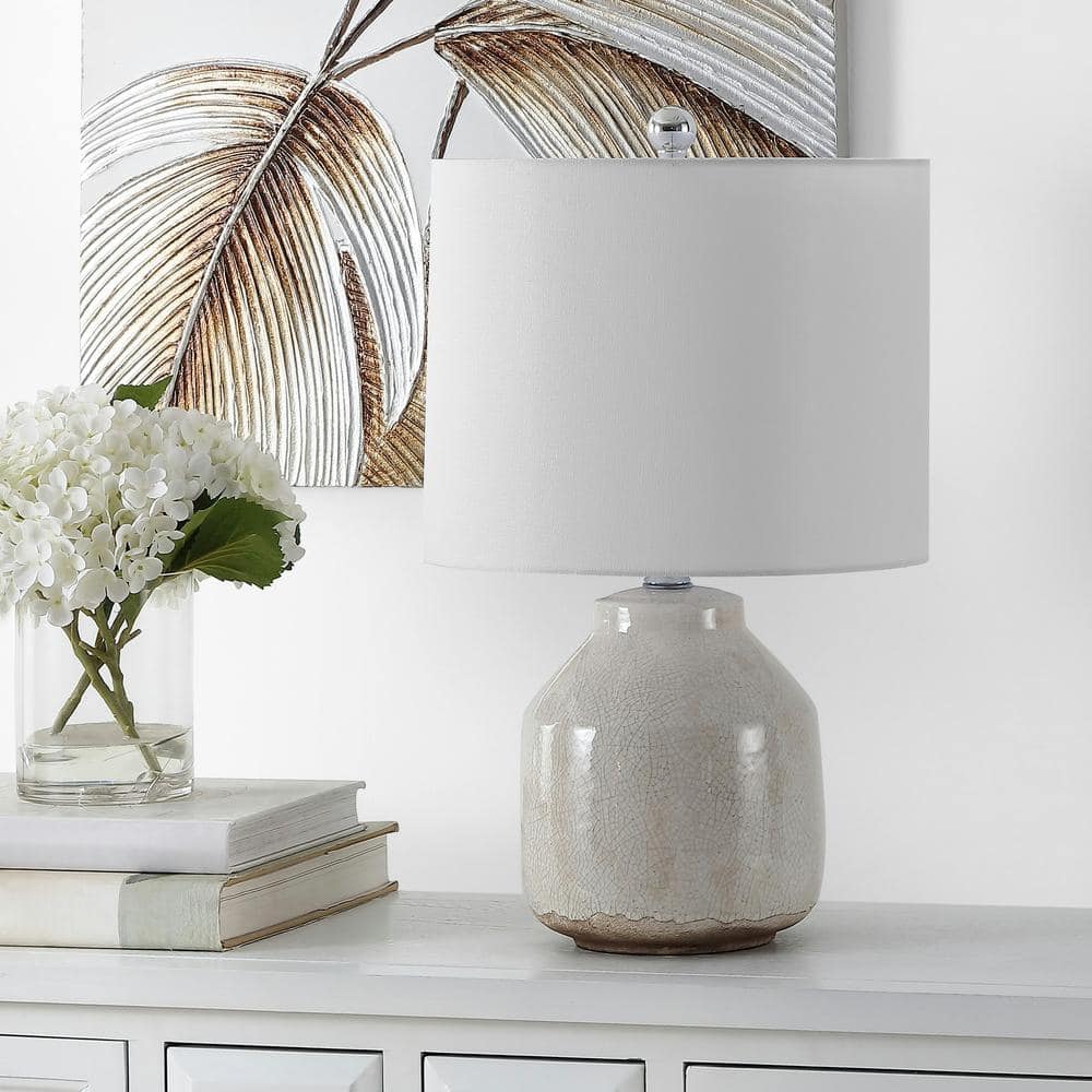 Arcadia 22" Adjustable Arc Table Lamp in Antique White