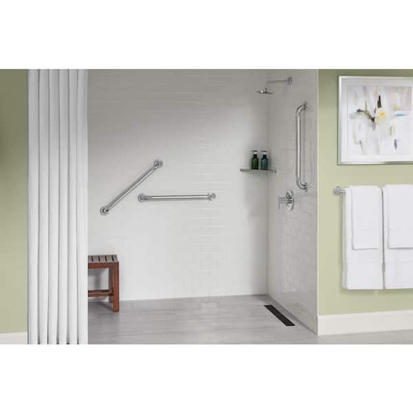24 in. Grab Bar Combo in Polished Stainless Steel (3-Pack)