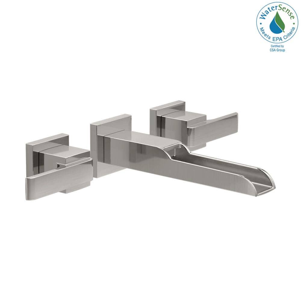 Stainless Steel Wall-Mounted Modern Widespread Faucet