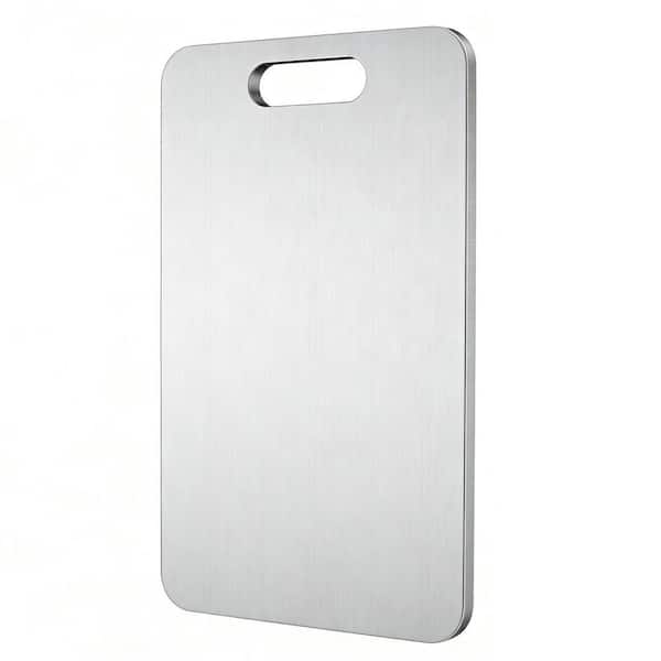 13 in. 100% Pure Titanium Cutting Board for Kitchen, Separate Raw and Cooked Food Areas, Non-Toxic, Dishwasher Safe