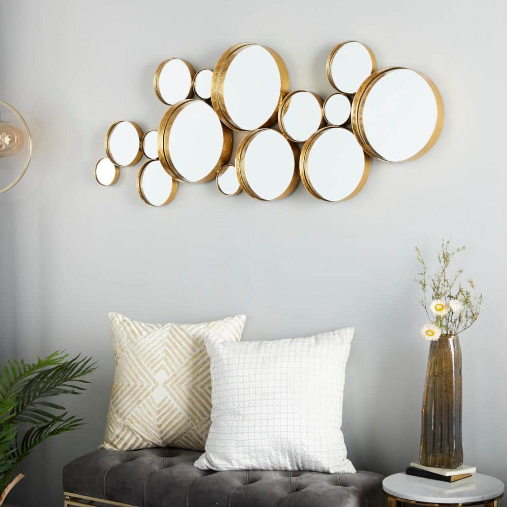 CosmoLiving by Cosmopolitan 21 in. x 54 in. Bubble Cluster Round Framed ...