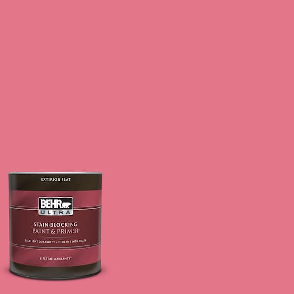 BEHR PREMIUM PLUS 8 oz. #120B-6 Watermelon Pink Satin Enamel  Interior/Exterior Paint & Primer Color Sample B370316 - The Home Depot