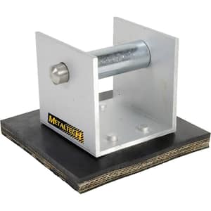 Ultra-Jack 4 in. W x 4 in. D x 3 in. H Aluminum and Rubber Anti-Slip Base for the Ultra-Jack Aluminum Scaffolding System