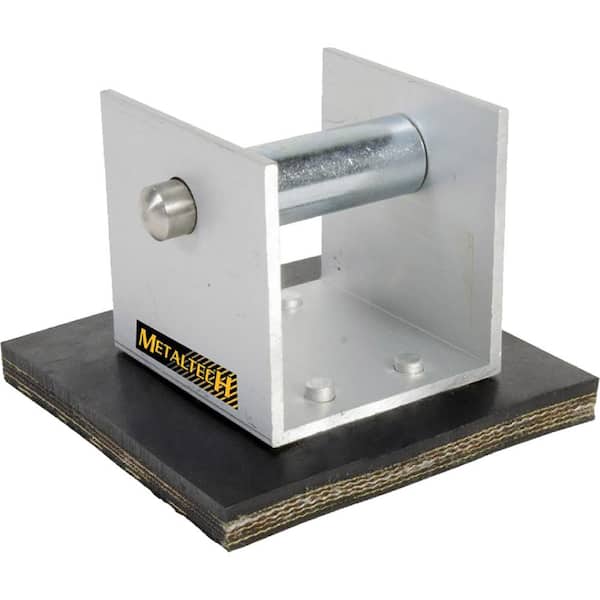 MetalTech Ultra-Jack 4 in. W x 4 in. D x 3 in. H Aluminum and Rubber Anti-Slip Base for the Ultra-Jack Aluminum Scaffolding System