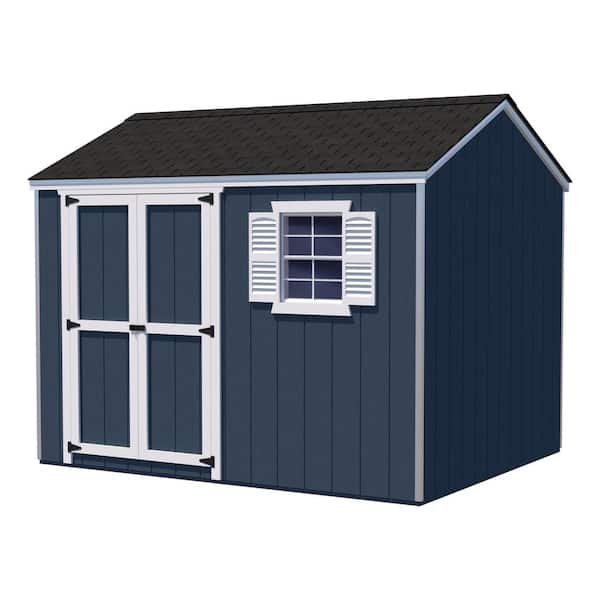 Little Cottage Co. Value Workshop 8 ft. x 8 ft. Outdoor Wood Storage Shed Precut Kit with Operable Window (64 sq. ft.)