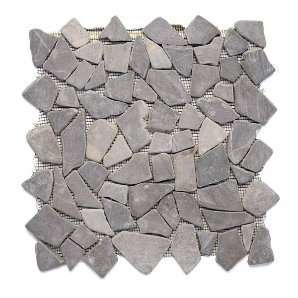 Solistone Indonesian Balinese Nights 12 in. x 12 in. x 6.35 mm Natural Stone Pebble Mesh-Mounted Mosaic Tile (10 sq. ft. / case)