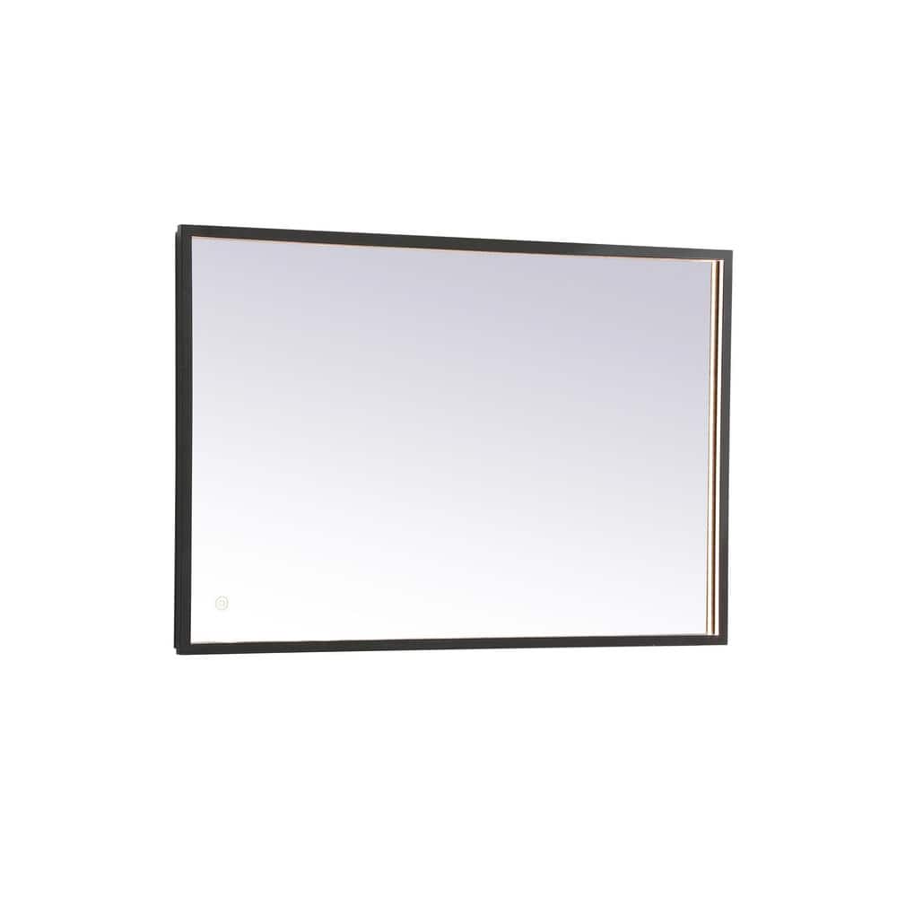 Timeless Home 24 in. W x 36 in. H Modern Rectangular Aluminum Framed LED Ba
