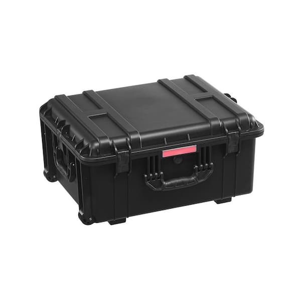 Heavy Duty Weatherproof Hard Case, IP67 Waterproof with Pre-Cut Foam, Wheels Pull Handles, 24.8 in. Black Backpack