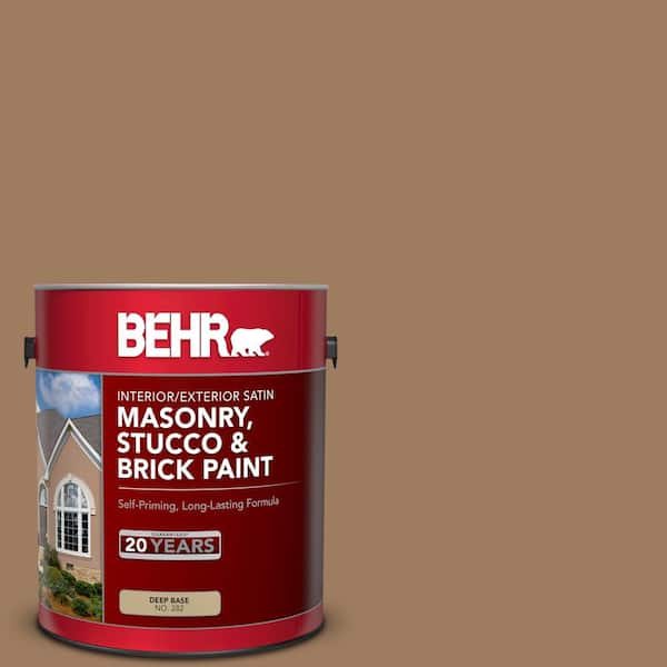 BEHR 1 gal. #BXC-08 Safari Brown Satin Interior/Exterior Masonry, Stucco and Brick Paint