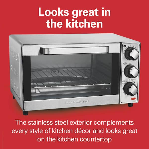 Hamilton Beach 1100 W 4-Slice Stainless Steel Toaster Oven 31401