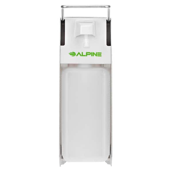 Alpine Industries Stainless Steel 1000 ml. Wall Mount Elbow Press Liquid Gel Soap and Hand Sanitizer Dispenser, (4-Pack)