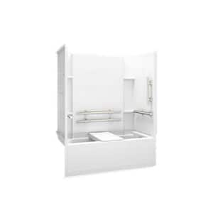 Accord 60 in. L x 32 in. W x 56.5 in. H Rectangular Tub/Shower Combo Unit in White