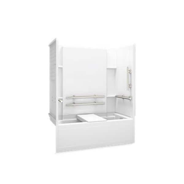 Sterling Accord 60 in. L x 32 in. W x 56.5 in. H Rectangular Tub/Shower Combo Unit in White