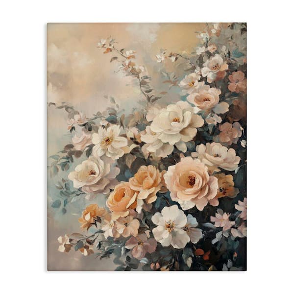 Dreamy Rosy Florals by Petal Prints Design Unframed Nature Graphic Art Print 30 in. x 24 in.