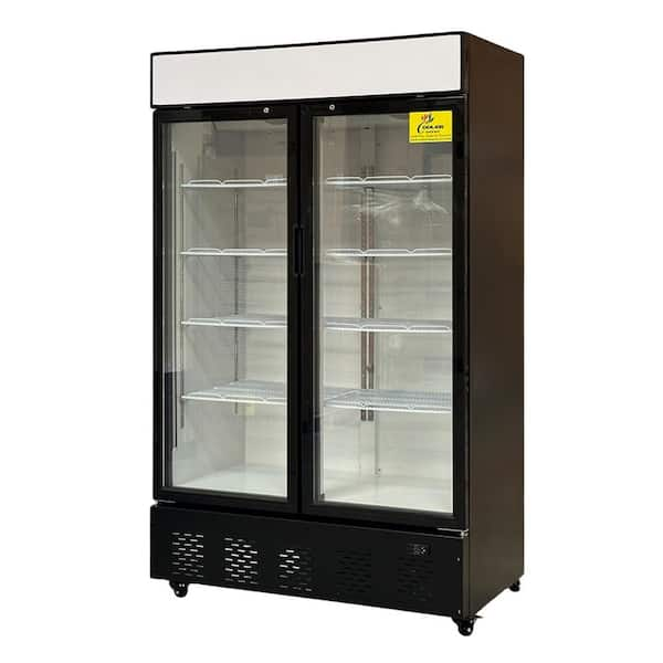 Cooler Depot LG 48 in. W 33.3 cu. ft. Swing Glass Door Reach-In Merchandiser in Black