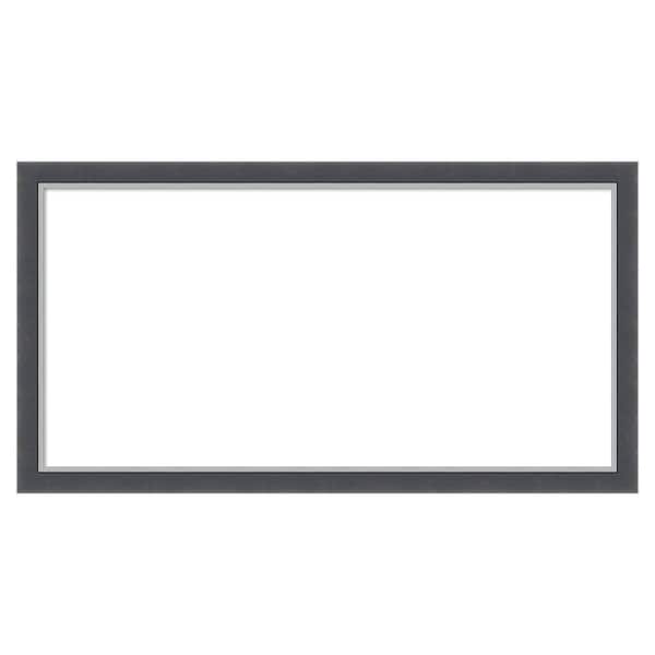 Amanti Art Eva Black Silver Thin 26 in. x 14 in. Polystyrene Framed Dry Erase Magnetic Memo Board
