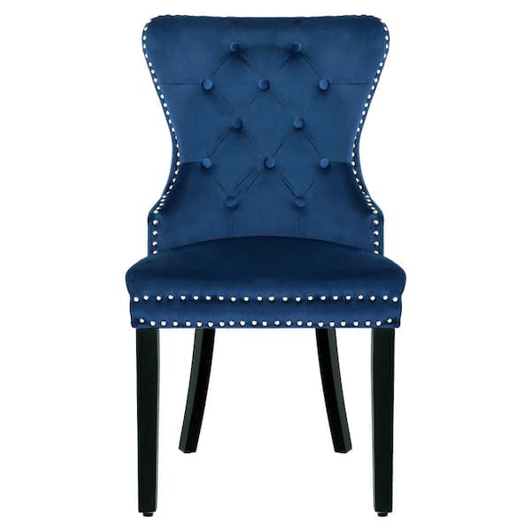 Royal blue 2025 tufted chair