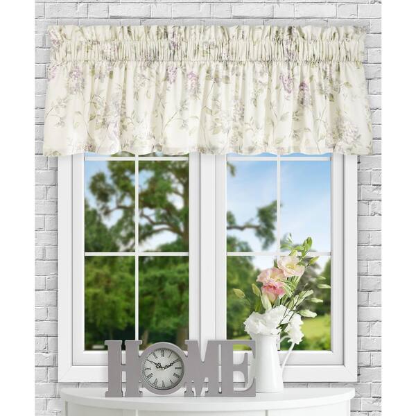 Ellis Curtain Abigail 15 in. L Polyester/Cotton Tailored Valance in Lilac