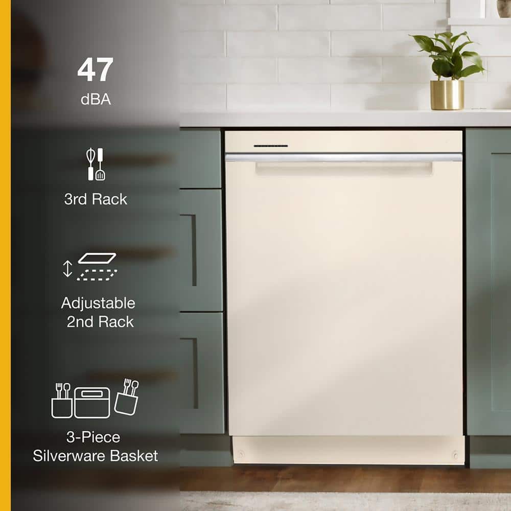Beige Stainless Steel Energy Star Large Capacity Dishwasher
