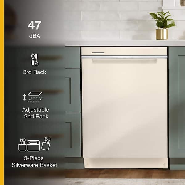 Whirlpool 24 in. Biscuit Top Control Built-in Tall Tub