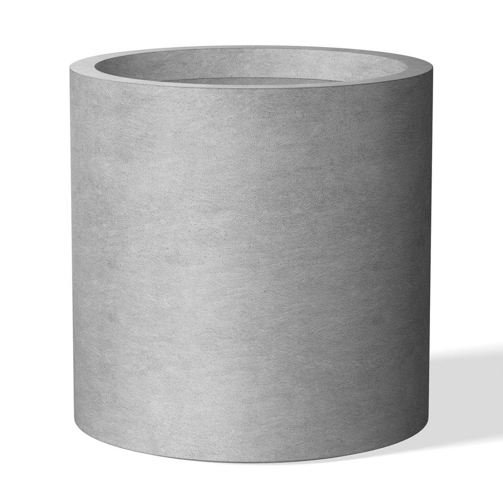 16 in. Large Natural Gray(Enhanced Interior) Concrete Round Planter / Pot with Drainage Holes price history on PriceWatchPro