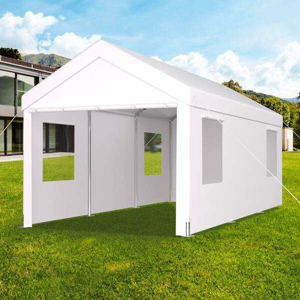 12ft. x 20 ft. Portable Carport Garage, Canopy w/Roll-Up Doors and