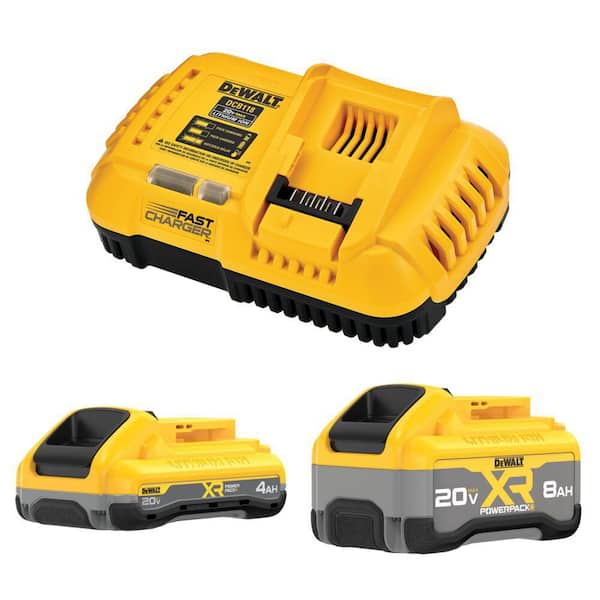20V MAX Lithium-Ion Starter Pack with 8.0 Ah and 4.0 Ah Battery Packs and Charger