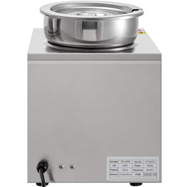 VEVOR Commercial Food Warmer 12.6 qt. Capacity, 800W Electric Soup Warmer  Adjustable Temp Stainless Steel Countertop Soup Pot TT3G4LBWTT0000001V1 -  The Home Depot