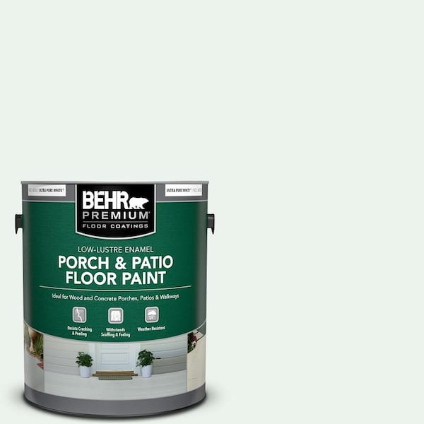 BEHR PREMIUM 1 gal. #W-D-500 Cascade White Low-Lustre Enamel Interior/Exterior Porch and Patio Floor Paint