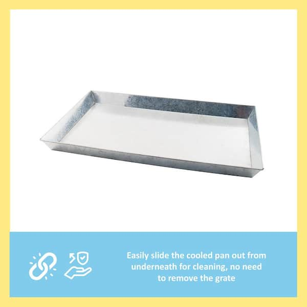 Baking pan with online grate