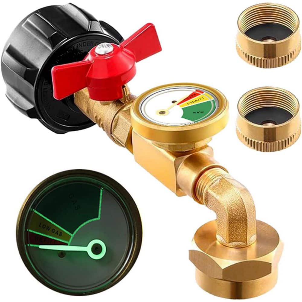 Propane Refill Elbow Adapter with Tank Gauge and Valve Control 20lb to 1lb Converter for QCC1/POL-Type 1 Propane Tank price history on PriceWatchPro