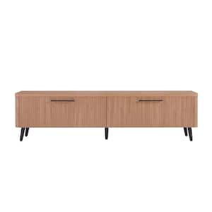 Jodie 68.9 in. Wide Mid-Century Modern Maple TV Stand Fits TV's up to 60 in.