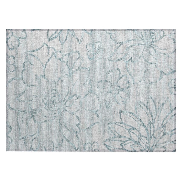 Chantille Machine Washable Indoor/Outdoor Abstract ACN2789 Silver 2 ft. x 3 ft. Accent Rug