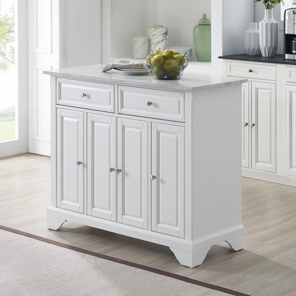 Avery White Kitchen Island