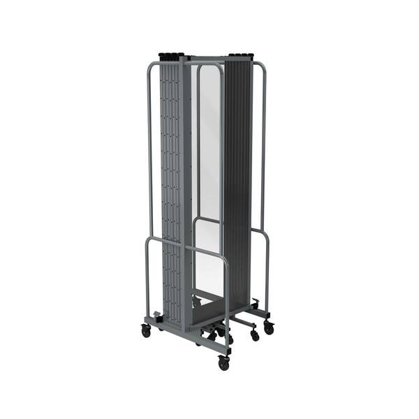 HAMPDEN FURNISHINGS Otis Collection 9-Panel Clear Acrylic Room Divider Clear/Grey
