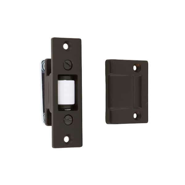 idh by St. Simons Solid Brass Heavy-Duty Silent Roller Latch with Square Strike Adjustable in Oil-Rubbed Bronze