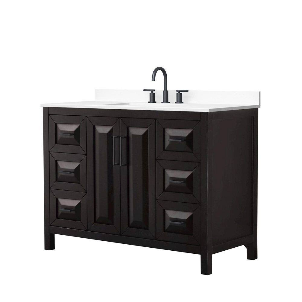 Daria 48 in. Single Freestanding Dark Espresso Bath Vanity with Top price history on PriceWatchPro