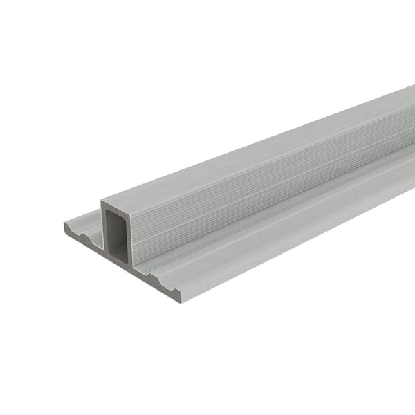 NewTechWood European Siding System 3.94 in. x 1.38 in. x 8 ft. Composite Siding Butt Joint Trim, Icelandic Smoke White