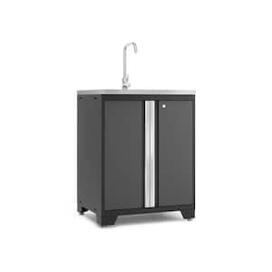 Pro Series Steel Freestanding Garage Cabinet in Charcoal Gray (28 in. W x 39 in. H x 22 in. D)