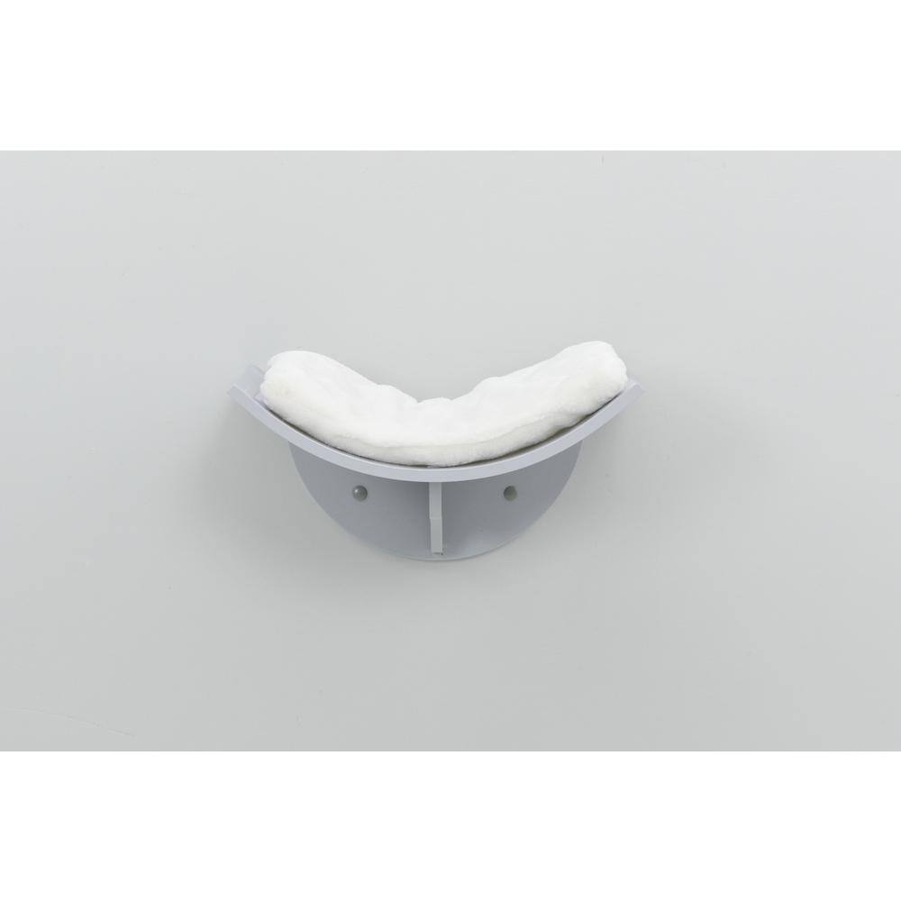 Gray Medium Wall Mounted Cat Perch with Soft Cushion