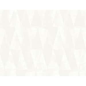 Geo Triangles Off White Paper Non Pasted Strippable Wallpaper Roll (Cover 60.75 sq. ft.)