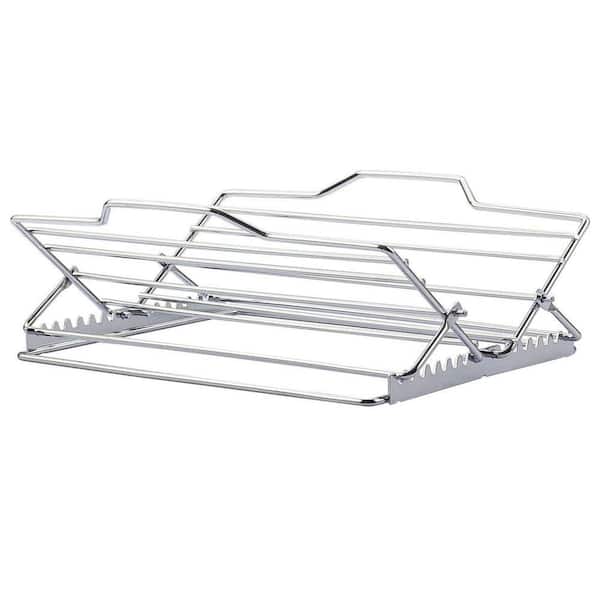 Stainless Steel Adjustable Roasting Rack Silver Dishwasher Safe Non-Stick for Oven Smoker Grill Turkey Chicken