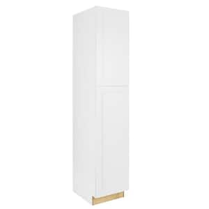 Avondale Shaker Alpine White Ready to Assemble Plywood 90 in Pantry Kitchen Cabinet (18 in W x 90 in H x 24 in D)