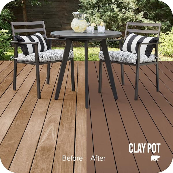 1 gal. #PPU3-17 Clay Pot Solid Color Waterproofing Exterior Wood Stain