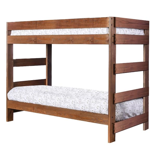 Arlette Twin Bunk Bed in Mahogany
